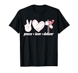 Peace Love Deliver Postal Worker Ballot Voting By Mail T-Shirt