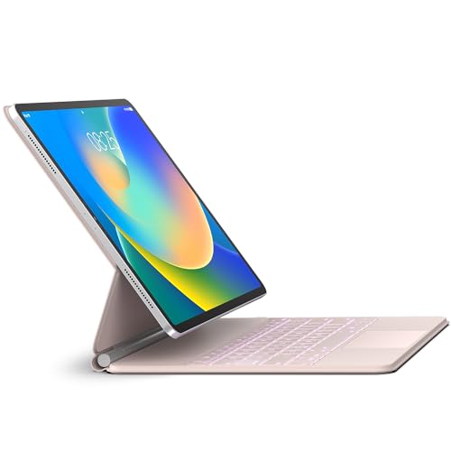 Image of Keyboard Case for iPad Air 13 (M4 2026 /M3 2025 /M2 2024) and iPad Pro 12.9 inch 6th /5th /4th /3rd Generation-Magic-Style Magnetic Keyboard Case with Multi-Touch Trackpad - Floating Cantilever Stand