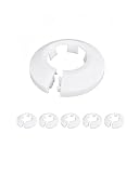 5 Pack PVC Pipe Decoration Cover, 20 mm / 0.79 in Wall Hole Concealer for Water Pipe Bathroom Kitchen, White
