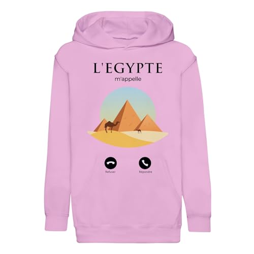 Sweat à capuche enfant L'Egypte m'appelle pour partager la passion de l'histoire