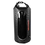 YakAttack 20L Roll-Top Drybag with Air Valve - Black Carbon | Waterproof Marine Dry Bag for Kayaking, Boating, Backpacking & Paddleboarding | Heavy Duty Roll Top Compression Drybag for Gear Storage