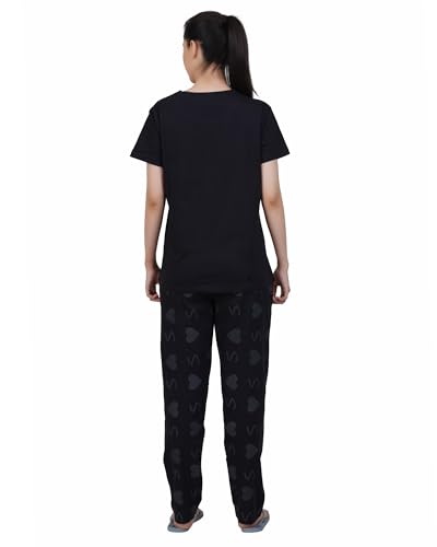 Image of Women's Premium Cotton Print Night Suits - Comfortable & Stylish Pajama Set with Pockets