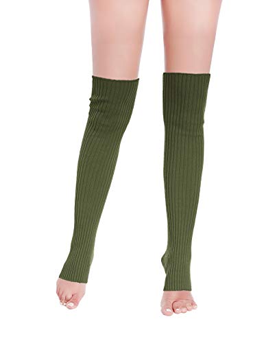 Image of v28 Women Warm Leg Warmers 80s Retro Party Costume Knit Ballet Neon Long Socks