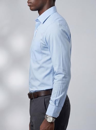 Image of INKAST Men's Cotton Blend Plain Formal Shirt | Full Sleeves Solid Shirts| Straight Regular Fit | Office and Regular Wear