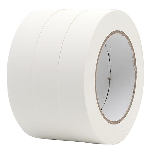 Image of White Gaffer Tape 1 InchX 33Yards 3Rolls - Waterproof, Tearable, Writable, Matte Finish - Ideal for Labeling and Wire Management