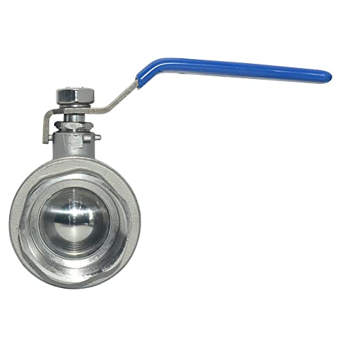 Image of DAN SPEED 1-1 /4 inch Female 316 Stainless Steel Full Port Ball Valve Vinyl Handle WOG1000 (1-1 /4 inch)