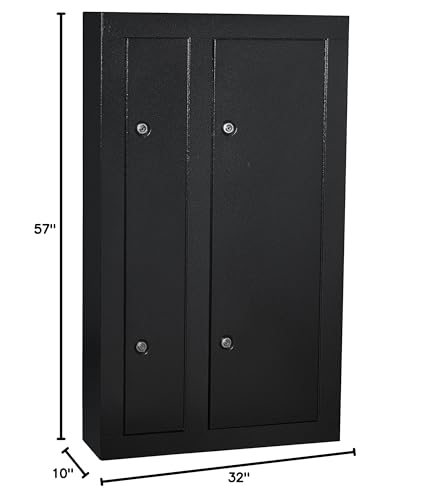 First Watch / Homak 8-Gun Double Door Security Cabinet, Black, HS30136028