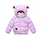 XINYUNZU Fille Doudoune à Capuche Légère Manteau court Couleur unie Veste Chaude Zipper Blouson Mignon Enfant Coat Girls Vêtement Manteaux pour Filles 1-6 Ans Lila 4 ans