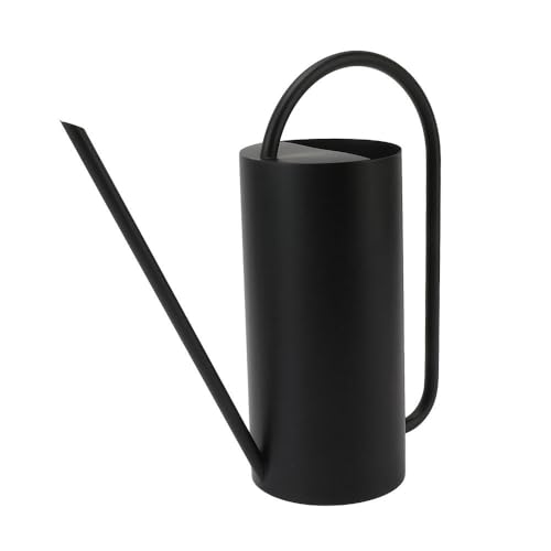 NYSDM - Regadera de Acero Inoxidable de Gran Capacidad, 1 Unidad, 50,72 oz, Boquilla Larga, pulverizador sin presión, Suministros de jardinería, Plantas, Color Negro