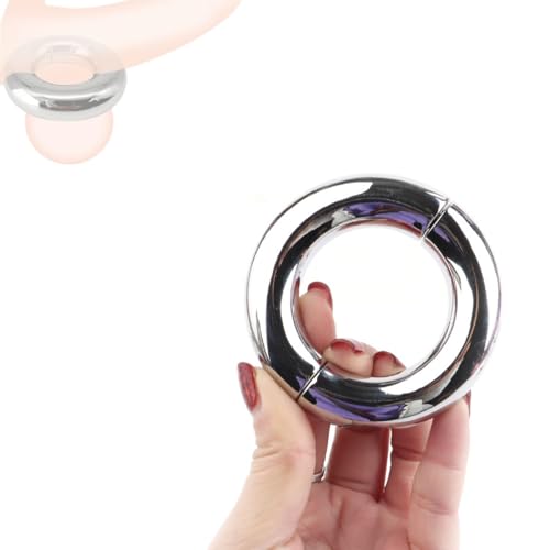 Générique Anneau d'exercice lesté en métal et en Acier Inoxydable pour Hommes, Anneau en métal pour Hommes Pendant-A360 (40mm)