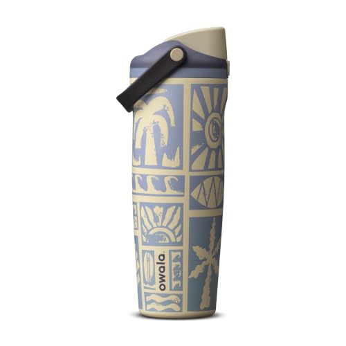 Image of Owala FreeSip Sway Stainless Steel Water Bottle 30 oz Vintage Surf