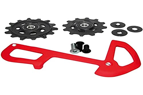 SRAM JGO.RULETAS X-Sync+Jaula Cambio X01 12V.Rojo