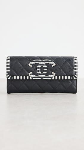 Chanel Women's Pre-Loved Cruise Line Long Wallet, Black, One Size2