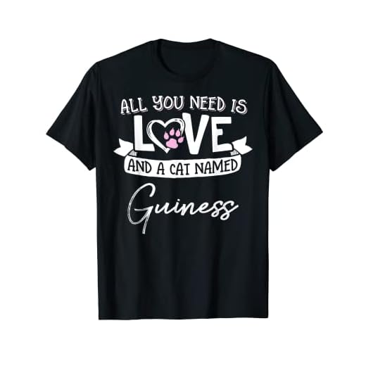 Lindo gato nombrado Guiness diseño para mujeres y niñas Camiseta