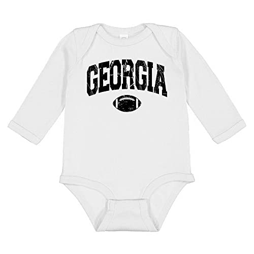 Football Georgia Collegiate Long Sleeve Baby Infant Bodysuit