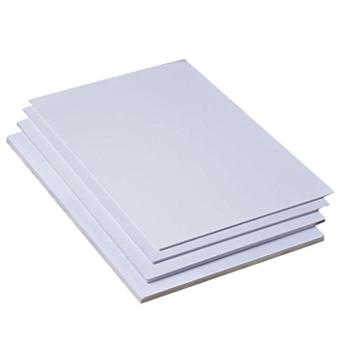 5 láminas de PVC para bricolaje, tablero de espuma, modelo de construcción, 200 mm x 300 mm x 2 mm, color blanco