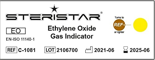 Ethylene Oxide Gas Indicator Test ETO/EO NABH Recommends (Pack of 250 Piecec) | Chemical Indicators ETO/EO