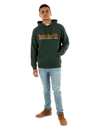 Sweat Timberland homme vert col rond pull avec logo brodé 1973 original 3171