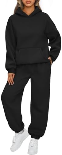 AUTOMET Womens 2 Piece Outfits Lounge Hoodie Sweatsuit Sets Plus ...