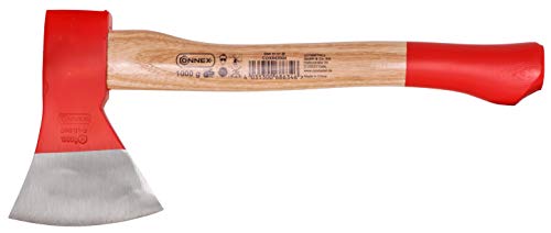 Connex Beil 1000 g - Robuster Stiel aus Eschenholz - Kompakte Form - Kopf 2-fach verkeilt - Zur präzisen Bearbeitung von Holz / Handbeil mit Schneidschutz / Spaltbeil / Camping-Beil / COX842000