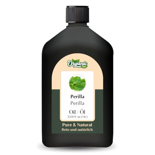 Organic Zing Huile de porteur pure et naturelle de Perilla (Perilla frutescens) pour arôme, diffuseur et soin de la peau - 1000 ml