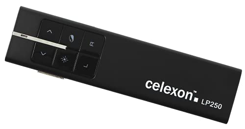 celexon Pointeur laser de présentation Expert LP250 - Portée jusqu'à 200 m - 30,8g - Télécommande pour présentation - Classe laser 2 - idéal pour les entreprises et les écoles