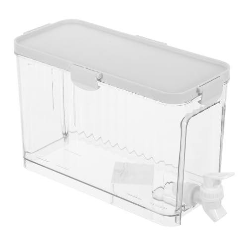 POPETPOP Dispensador de Bebidas con Grifo para Nevera Jarra Grande con Compartimento para Fruta para Té Frío Jugos y Agua Verano con Gancho para Colgar Vasos Uso Doméstico