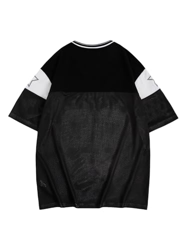 SOLY HUX Men's Short Sleeve Letter Graphic Tees Crew Neck Drop Shoulder Jersey Tee Shirt Streetwear2