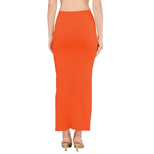 Image of DESI GIRL Cotton Lycra Stretchable Saree Shapewear Petticoat with Drawstring for Women | Fishcut Saree Petticoat with Side Slit for Easy Movement | Saree Shaper | Long inskirt