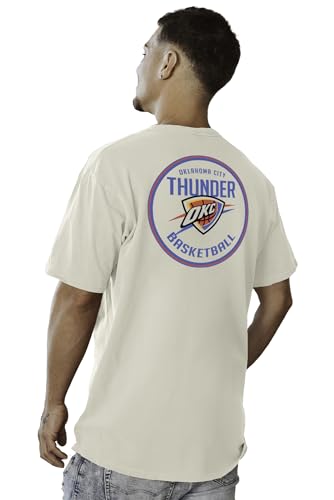 Image of Blue 84 NBA Unisex-Adult NBA Officially Licensed T-Shirt Ringspun Front /Back Ivory