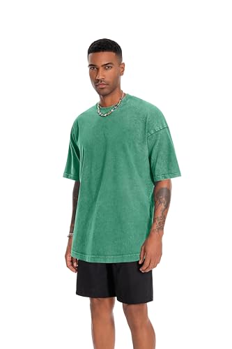 Image of Oversized Tshirts for Men Short Sleeve Vintage Washed Basic Loose Tees 2026