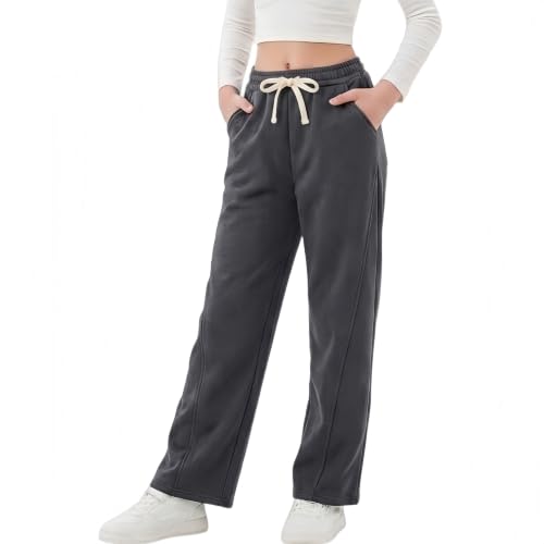 Pantalones deportivos para niñas Rolanko con cintura elástica de ajuste holgado casual