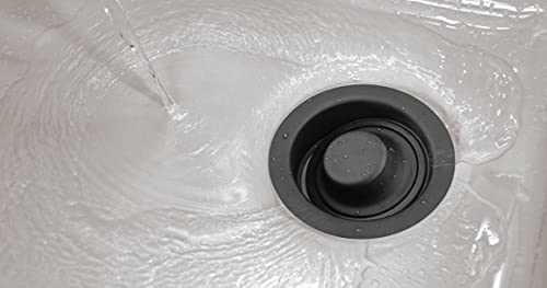 Artiwell Sink Garbage Disposal Flange and Stopper, Universal Flange Fit for 3-1/2 Inch Standard Sink Drain Hole, Kitchen Sink Replacement Accessories, Sink Garbage Disposer Kit (Black)