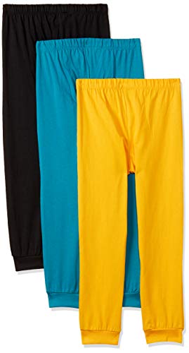 Image of Amazon Brand - Jam & Honey Girl's Pack of 3 100% Cotton Comfortable & Durable Knitted lightweight Pajama /TrackPant