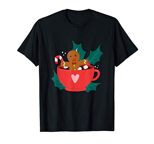 Pan de jengibre en taza de cacao caliente, disfraz de fiesta Camiseta