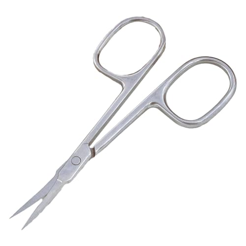 Professional Nail Cutter Scissors,Cuticle Scissors Extra Fine For Manicure And Pedicure | Stainless Steel Curved Eyebrow Scissors For Beard/Nose Hair/Mustache/Eyelash Grooming Tool