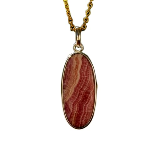 Collier pendentif ovale rhodochrosite pour sublimer vos tenues