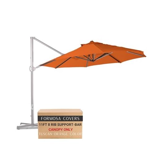 Best wind resistant cantilever patio umbrella Formosa Covers 11ft Umbrella Canopy