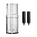 Phoenix Gravity-Fed 1.5 Gallon Stainless Steel Camping & Countertop Water Filter System with Authentic Black Phoenix Filter Elements and Stainless Steel Tap