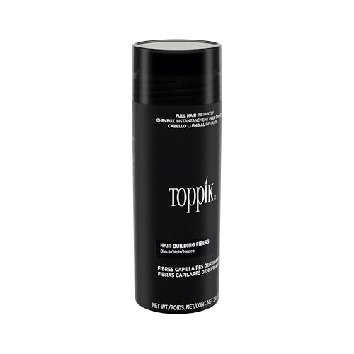 image for Toppik Hair Building Fibers, Black, 55g | Fill In Fine or Thinning Hai