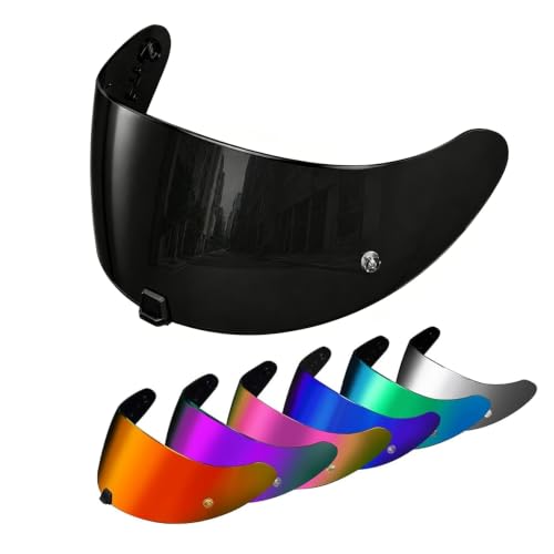 Image of PSLER Helmet Visor for R420 - R420 Helmet Visor Helmet Face Shield Helmet Accessories Replacement for R420,Dark Black Grey