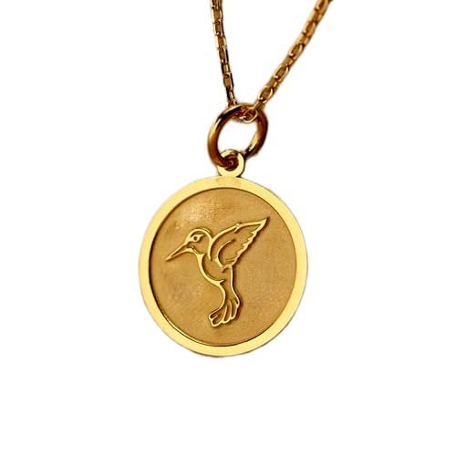 Collier colibri argent plaqué or chaîne 45cm LKBEADS pour sublimer vos tenues d'été
