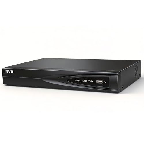 NVR608-Q1/8P 8-Channel PoE NVR Recorder with Built-in PoE Switch 4K HDMI Output Supports 8MP IP Cameras ONVIF Compatible Wired Security System(Guarding Vision)