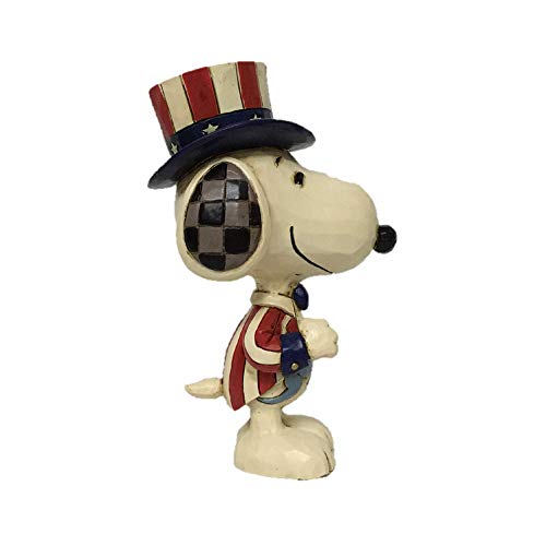Enesco Peanuts by Jim Shore Snoopy Patriotic Miniature Figurine, 3.75 Inch, Multicolor