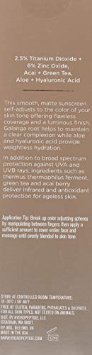 HydroPeptide Solar Defense Face Sunscreen, SPF 30 Broad Spectrum, Tinted, Moisturizing Antioxidant 1.7 Ounce