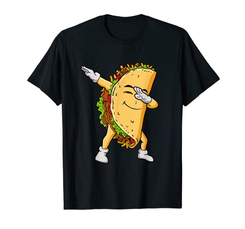 Dabbing Taco Divertente Cinco de Mayo Cibo messicano Dab Uomini Ragazzi Maglietta