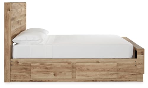 Image of Signature Design by Ashley Full Size Bed with Storage Drawers, Tan
