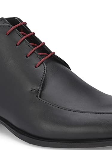 Image of ALBERTO TORRESI Classic Leather Formal Chukka Boot in Black, Lace-Up Closer, Perfect for Formal Occasions, Men's Boot