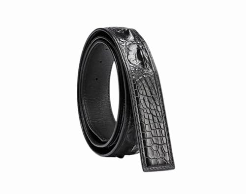 Generic Authentic Exotic Crocodile Skin Men's Waist Strap without Buckle Genuine Real Alligator Leather Male White Belts
