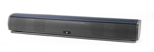 Bluetooth Leather Television Sound Bar - FRESHeBAR TV Soundbar - 24 inch, 90 Watt with Built-in Subwoofer - Dark Brown / Brown Leather